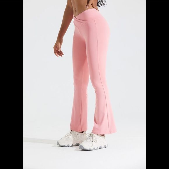 COPY - Pink Flare Crossover Legging - Picture 9 of 9